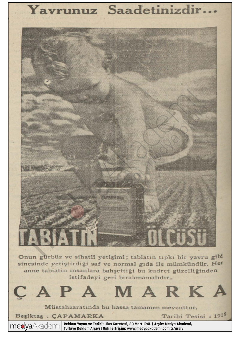 Çapa Marka, Ulus Gazetesi, 20 Mart 1941