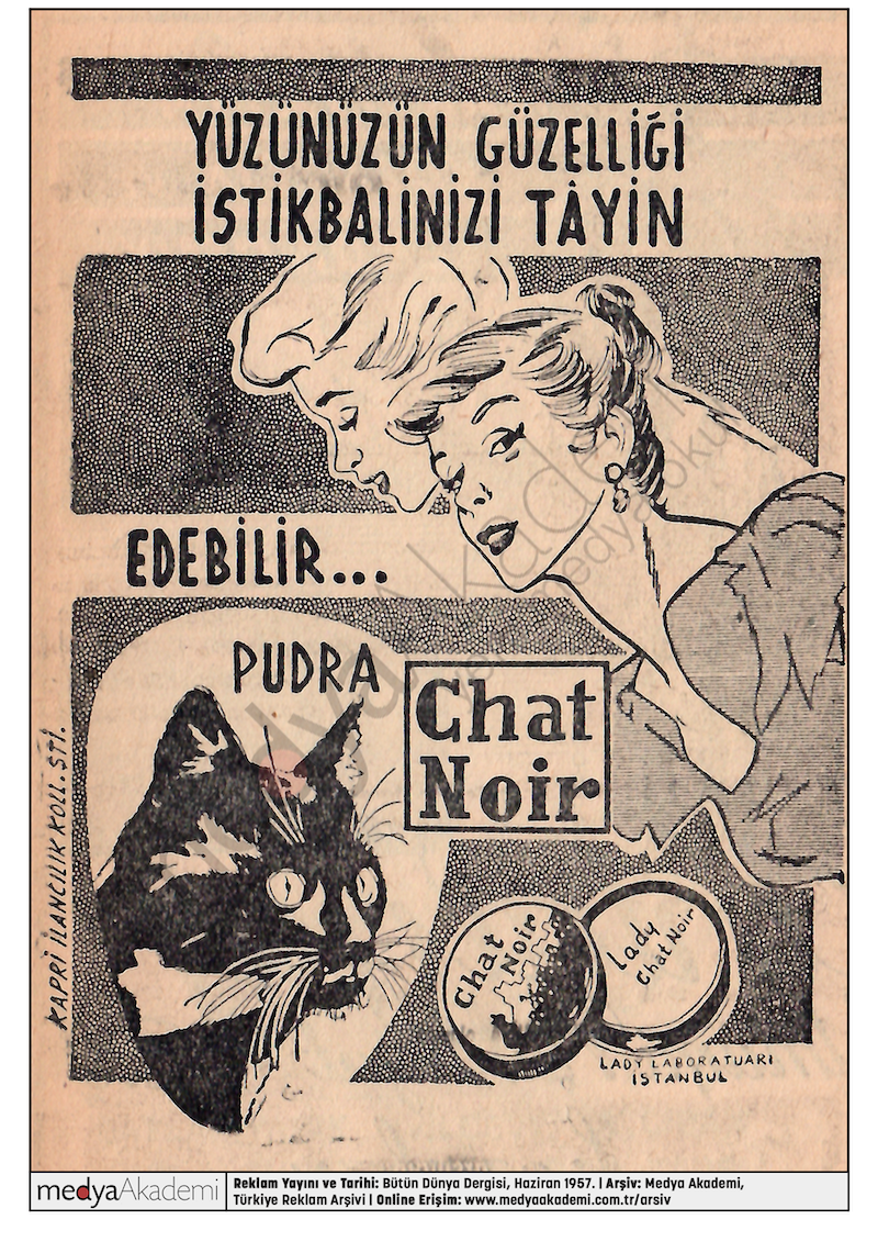 Chat Noir, Bütün Dünya Dergisi, Haziran 1957